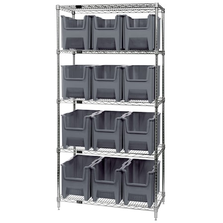 Giant Stack Container Wire Shelving Systems